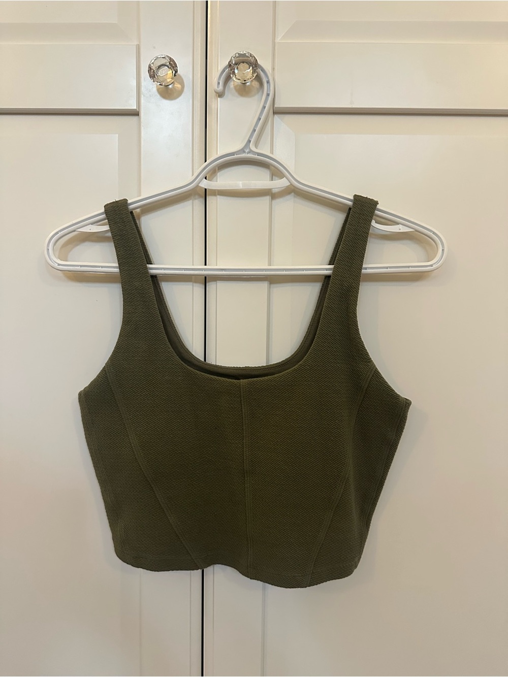 aerie Olive Green Cropped Tank Top
